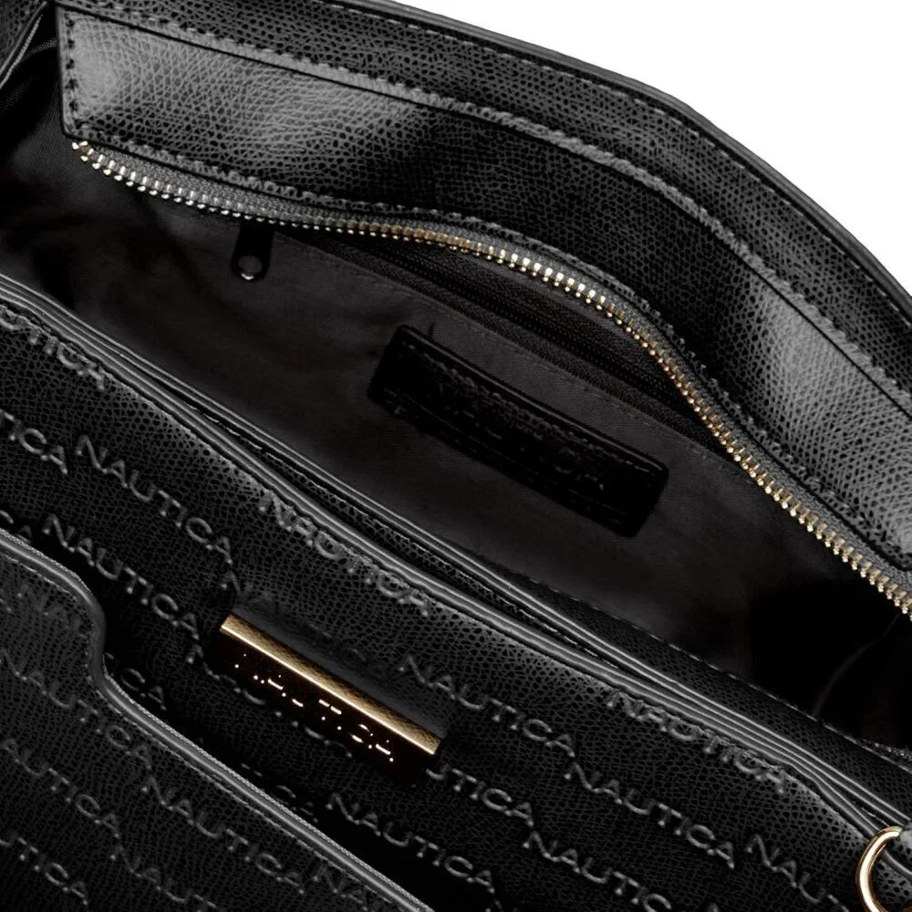 Women's Black Sandy Jr Top Handel Satchel with Removable Crossbody Strap
